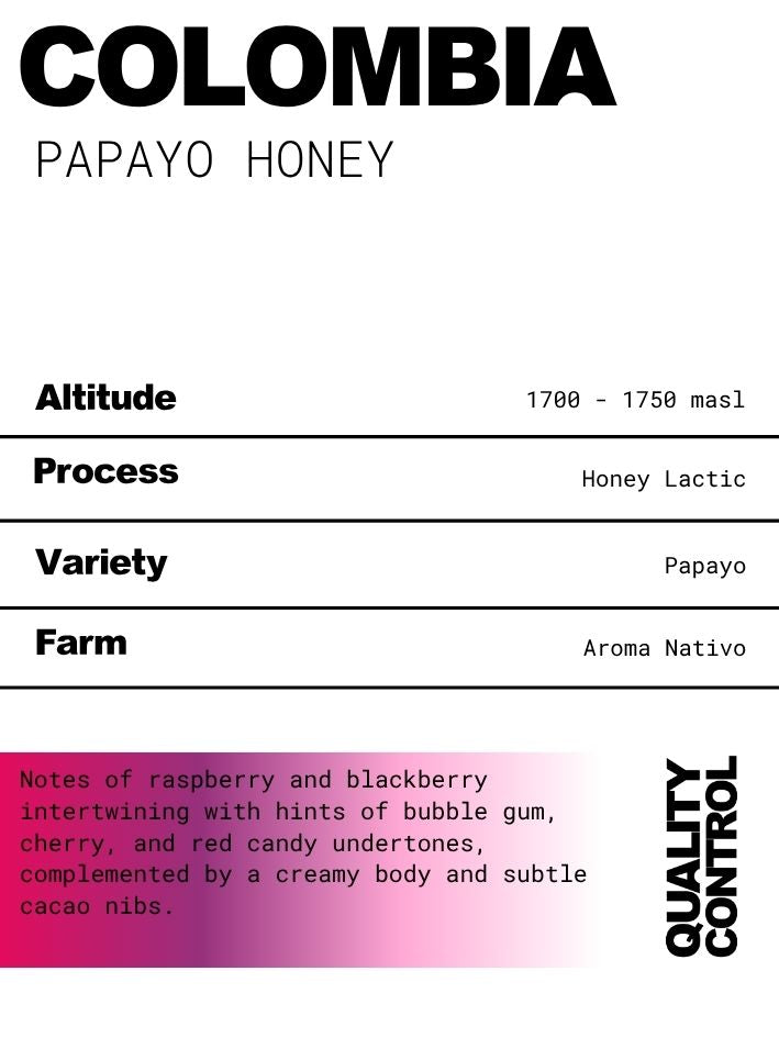 Colombia Papayo Honey